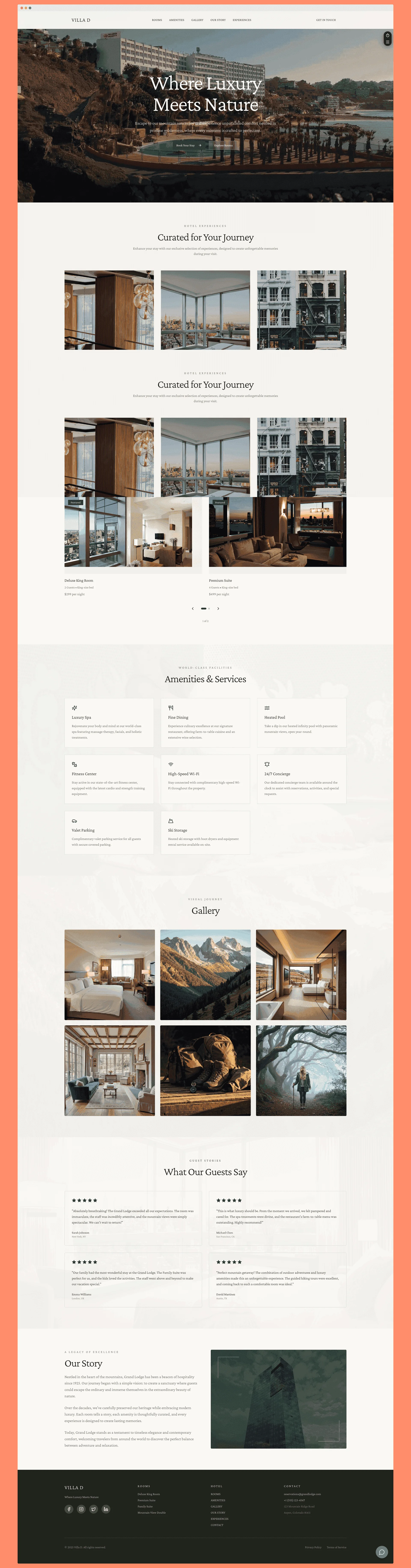 Villa D - Luxury Beach Resort Template preview